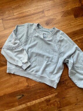 NWOT** Aerie Hey Crochet Sweatshirt